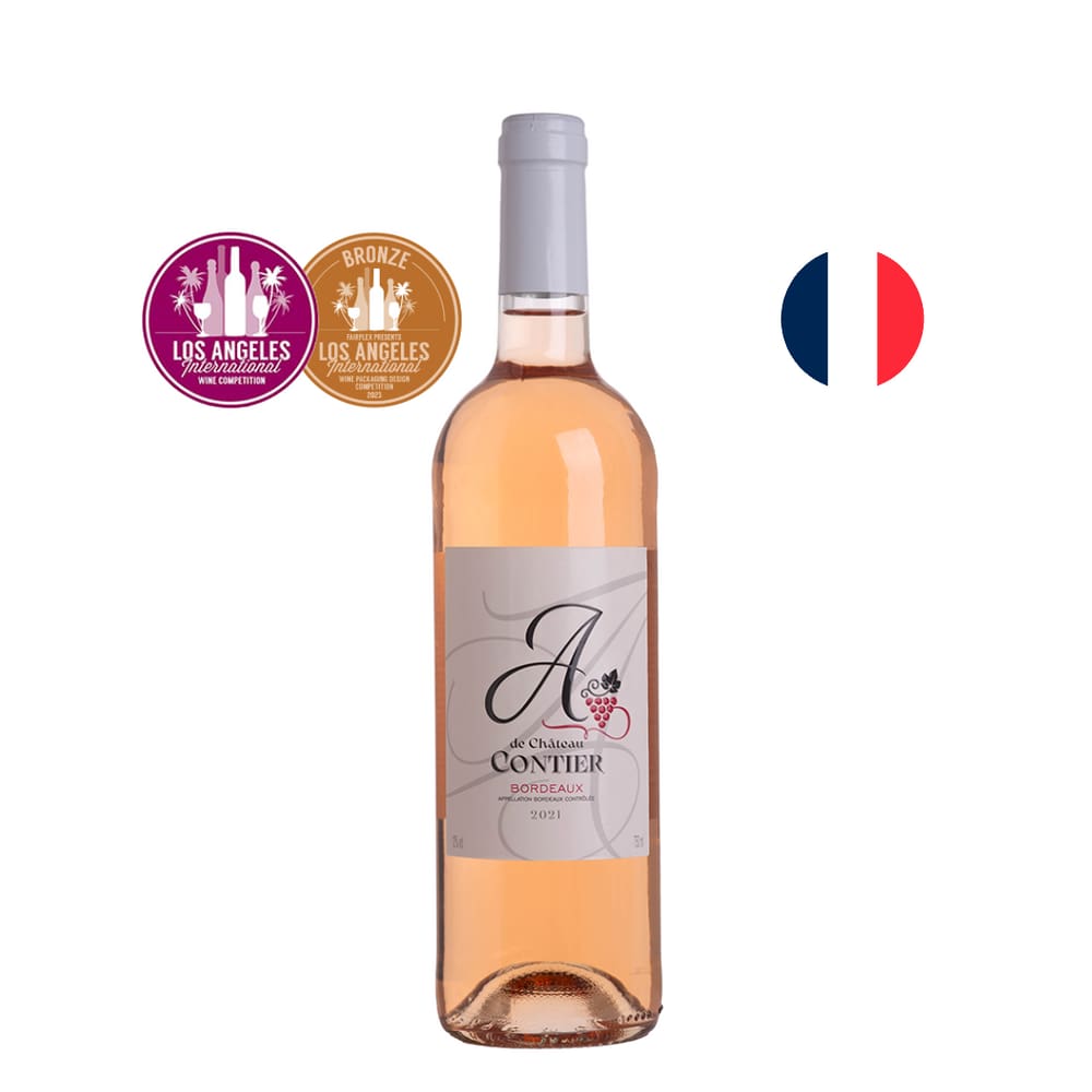 Vinho Rosé Francês A de Château Contier AOC Bordeaux 2021