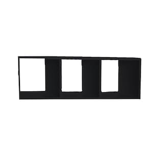 Nicho Triplo 80x30x20 Preto Em Mdf [f031]