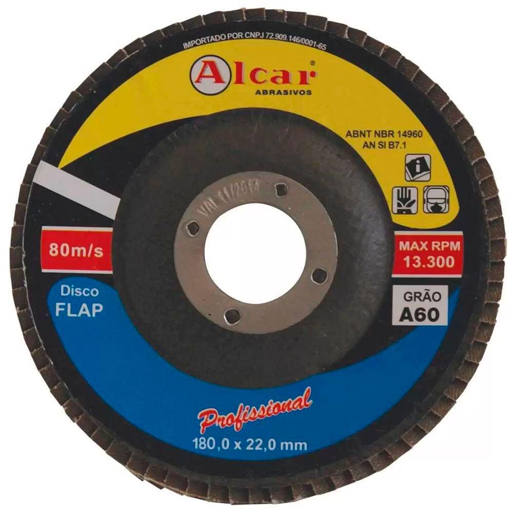 Disco Flap 7" Grão 60 - Alcar FLPLN0013