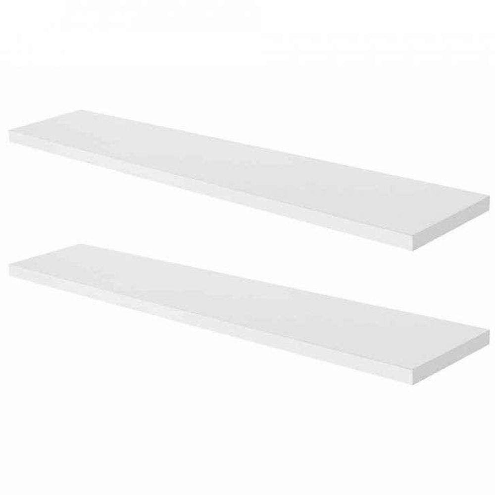 Prateleira Simples Branca 90x20 Cm Com Suporte Em Mdf [f031]