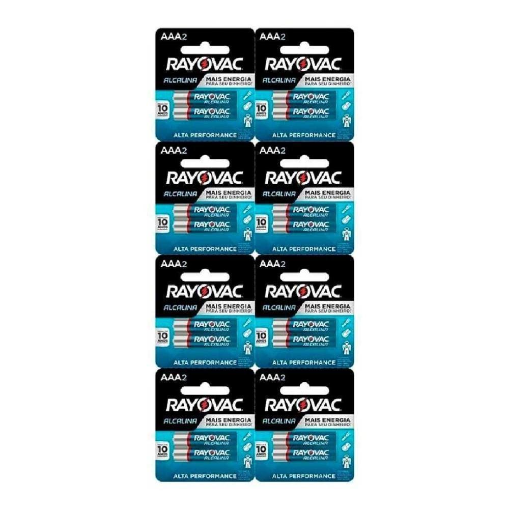 Pilha Alcalina Aaa2 Rayovac Multiblister Com 16 Unidades [f108]