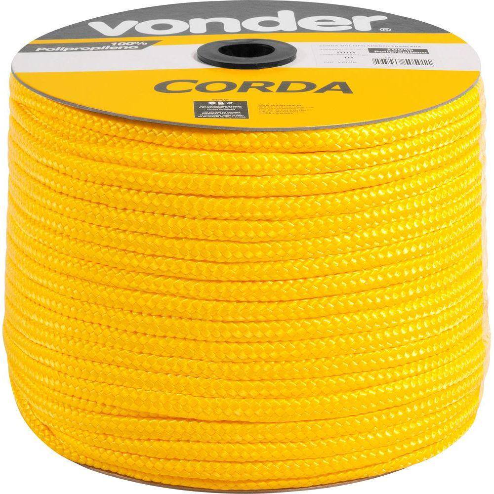Corda Multifilamento Trançada 8mm 258m Amarela Carretel - Vo