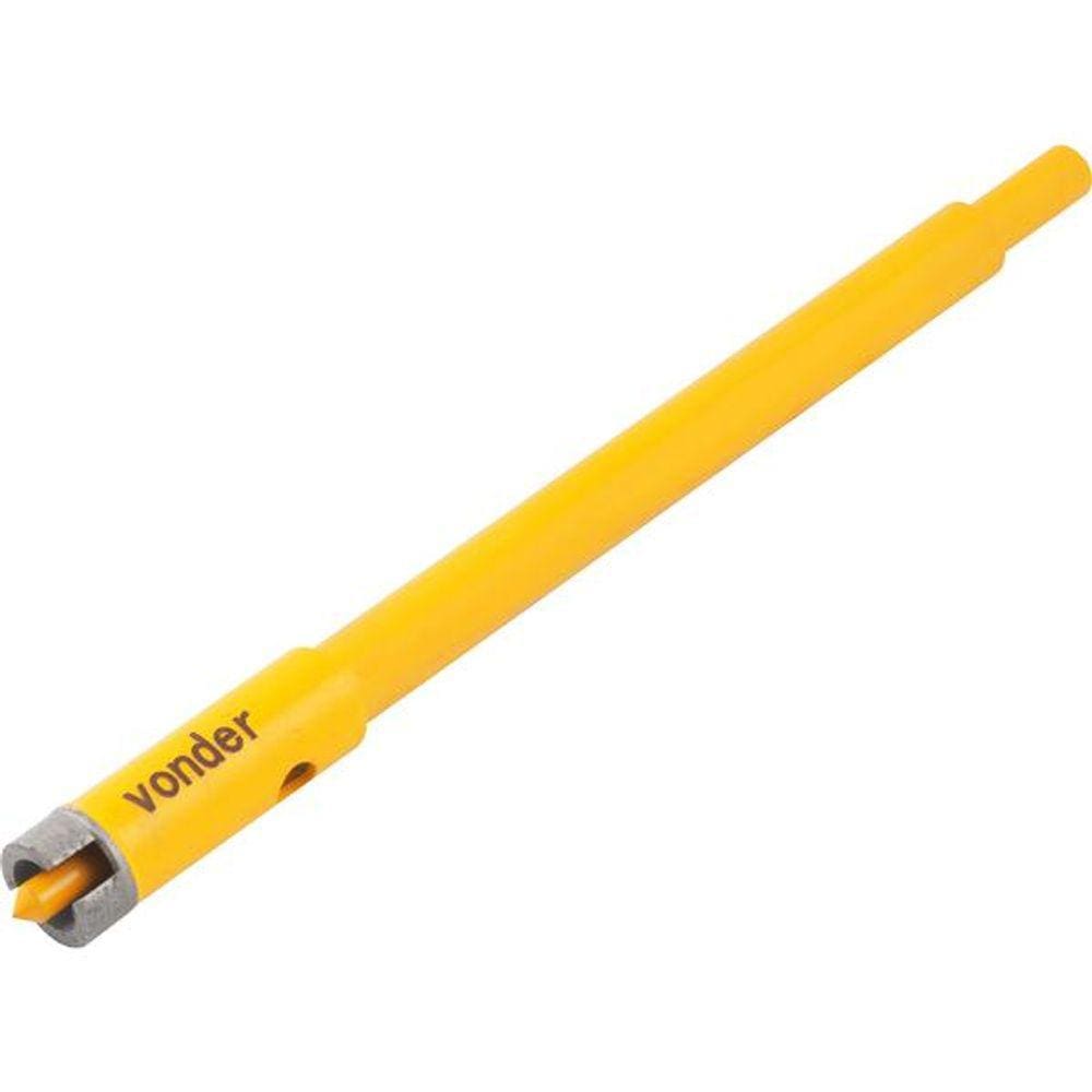 Serra copo diamantada 19mm com haste e pino guia - Vonder