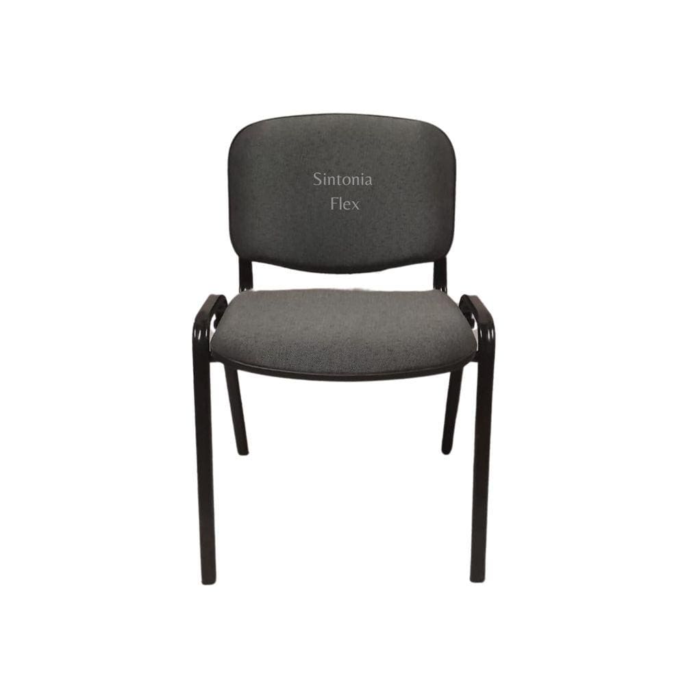 cadeira prisma iso desmontável estofado para recepção igreja recepção escritório cor cinza