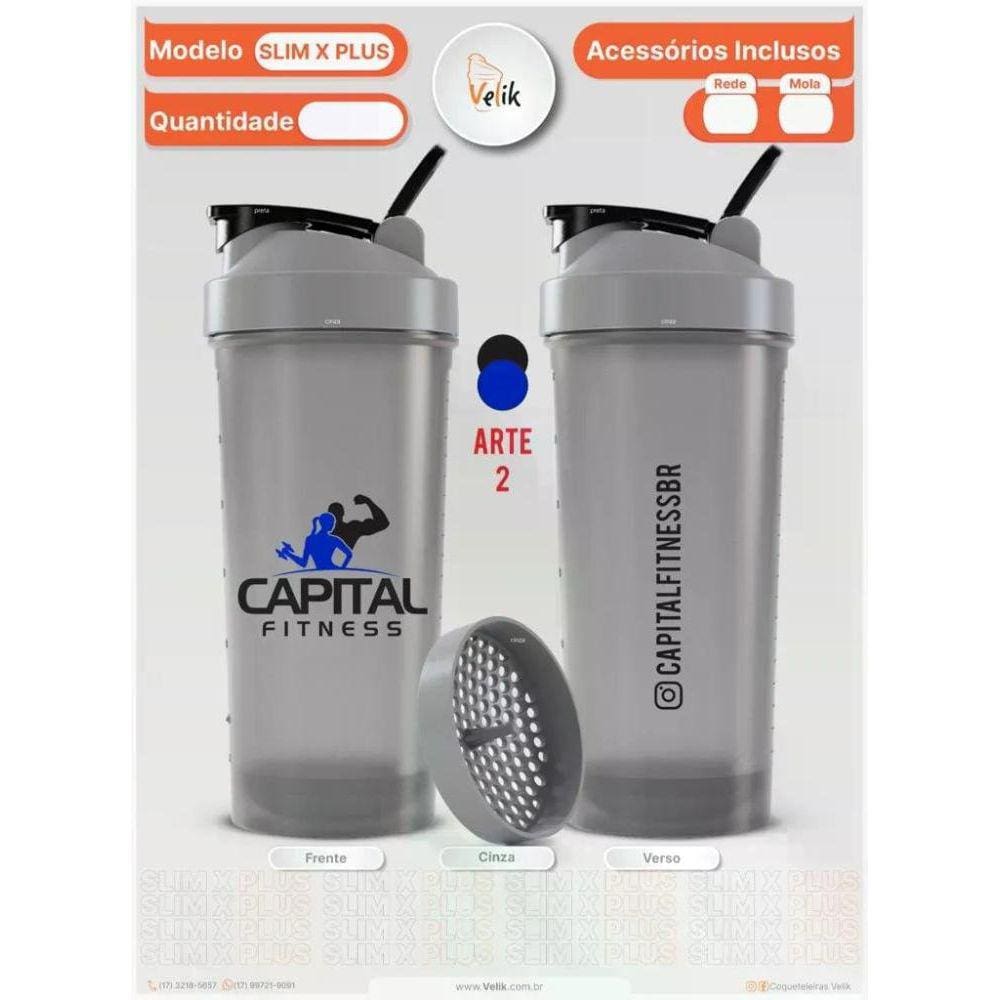 Coqueteleira Capital Fitness 600ml