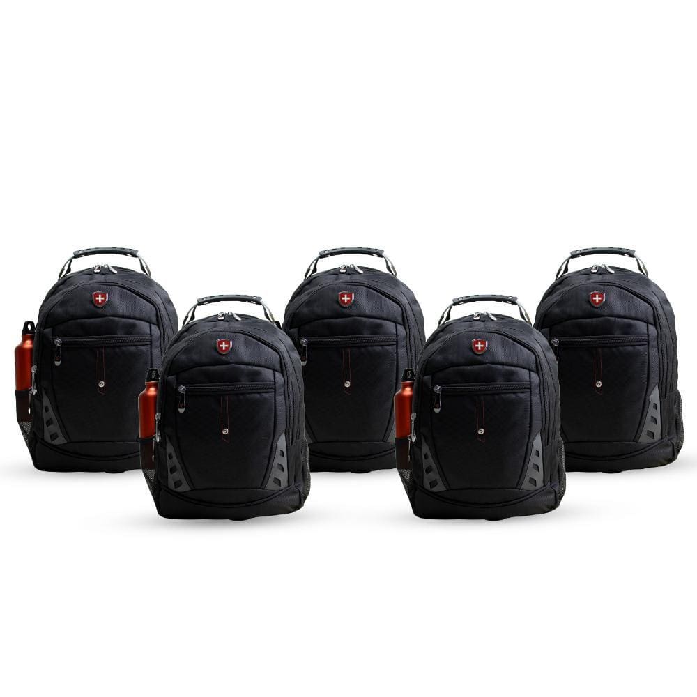 Kit 5 Mochila com Alça de Aço Forte Grande Interlagos Swiss Move