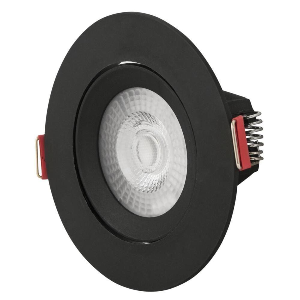 Spot Led Tramontina Redondo 5 W 3000 K Preto Com Luz Amarela