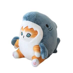 Baleia, tubarão e gato de pelúcia, 20 cm para meninas e crianças