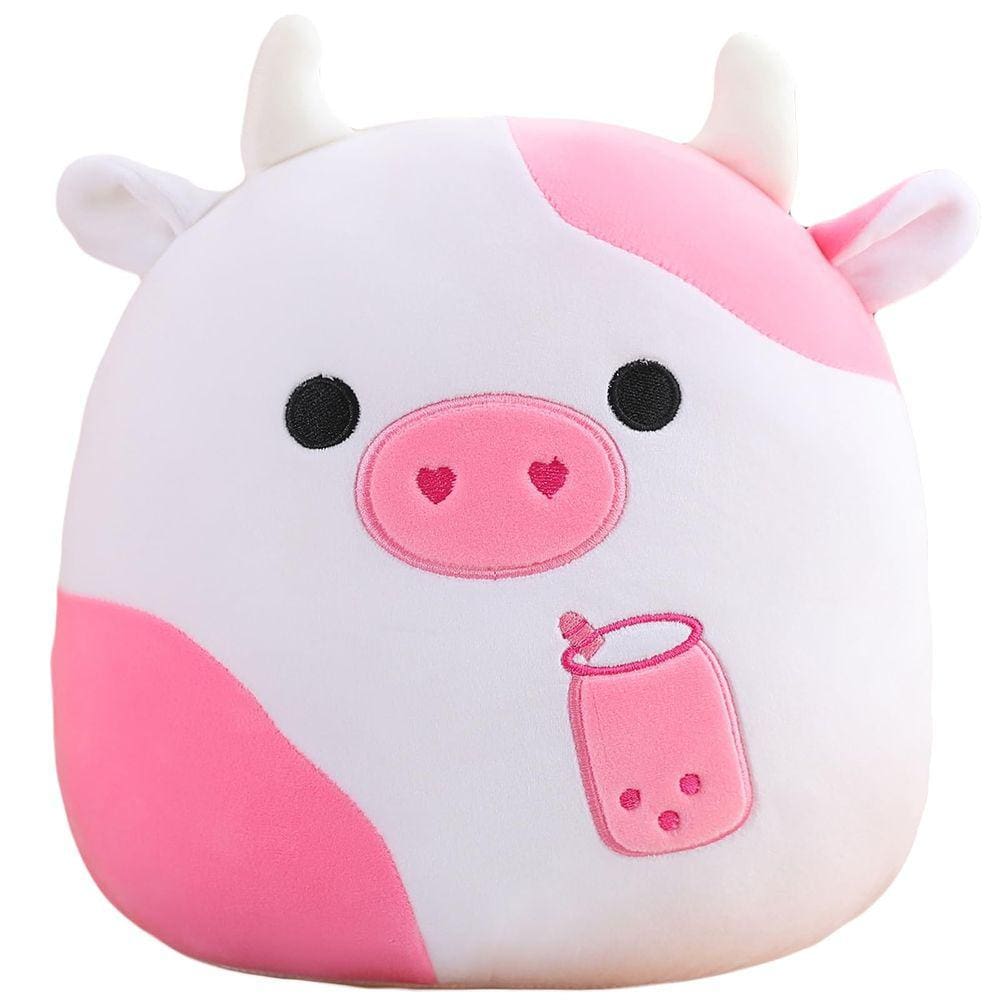 Almofada de pelúcia jschoclatt Cow, brinquedo de pelúcia de 14 polegadas