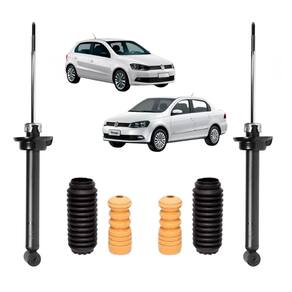 Kit Batente+Amortecedor Traseiro Esquerdo+Direito Volkswagen Voyage G7 2017 A 2022 Kayaba
