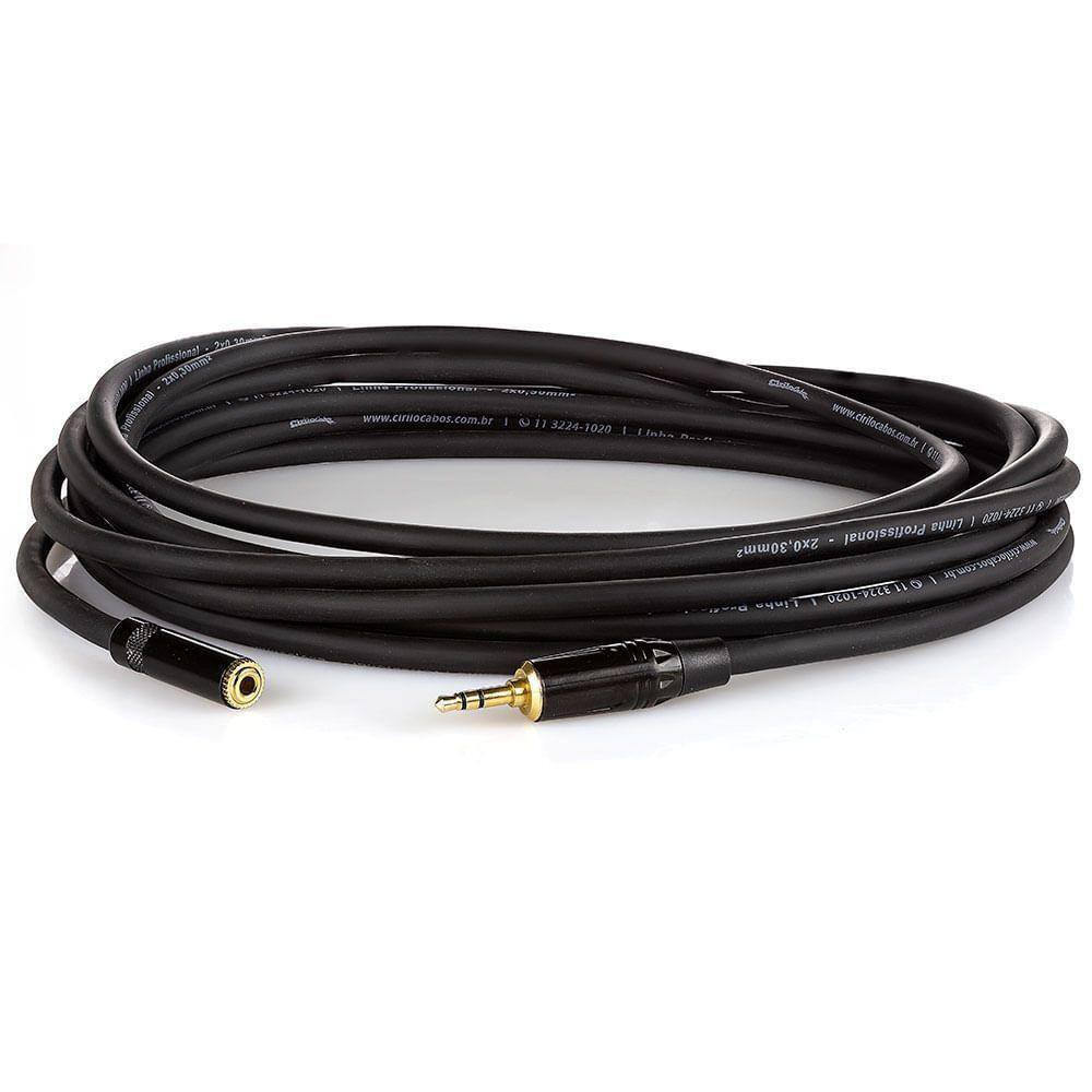 Extensão P2 Fone De Ouvido Profissional - 75 Metros