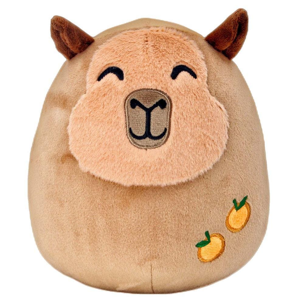 Brinquedo de pelúcia Dupuci Capybara de 20 cm com barriga laranja para crianças