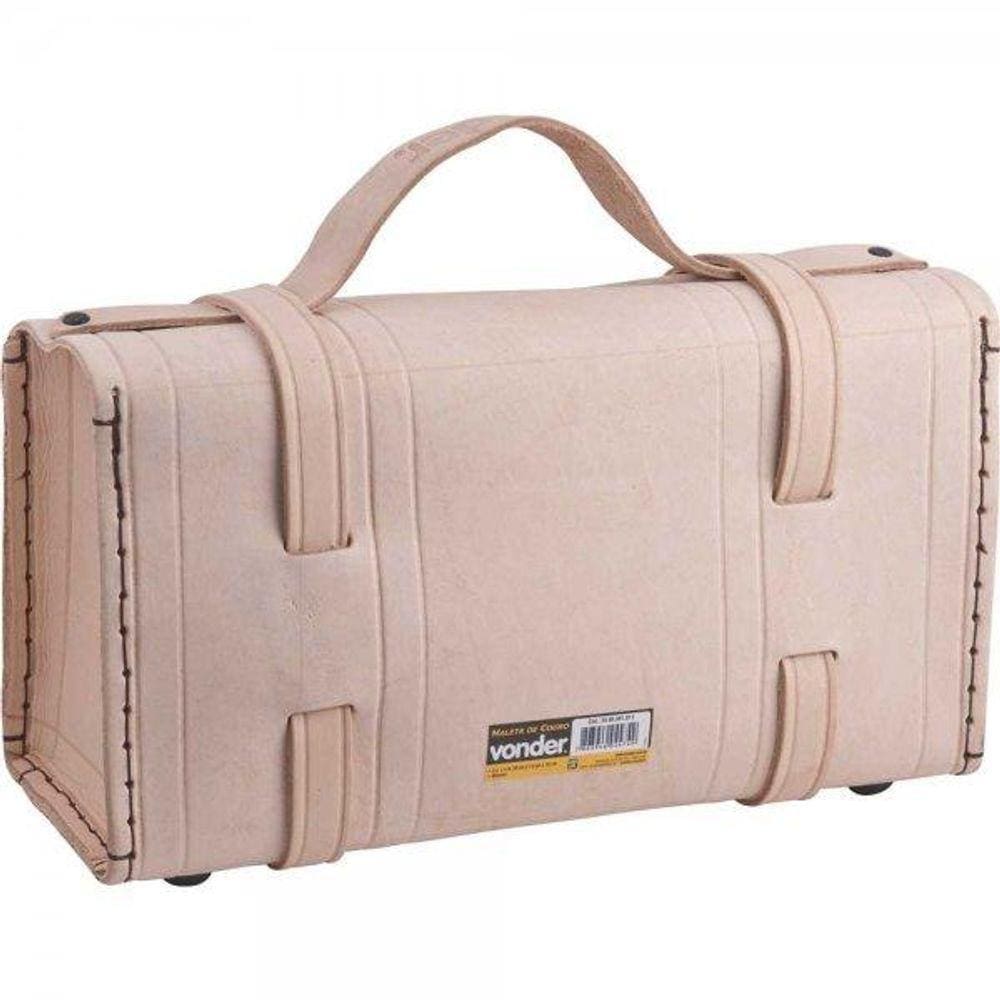 Maleta de couro 400x140x210cm marrom natural - Vonder