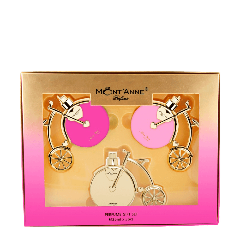 Kit Mont`Anne Parfums - Miss You Luxe 25ml + Miss You Glamour 25ml + Adieu Luxe 25ml