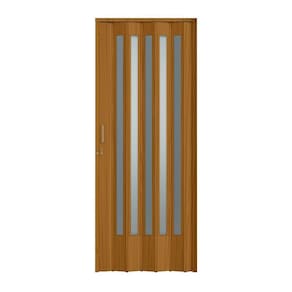 Porta Sanfonada PVC Plastporta 210x60cm Translucida BCF Cerejeira
