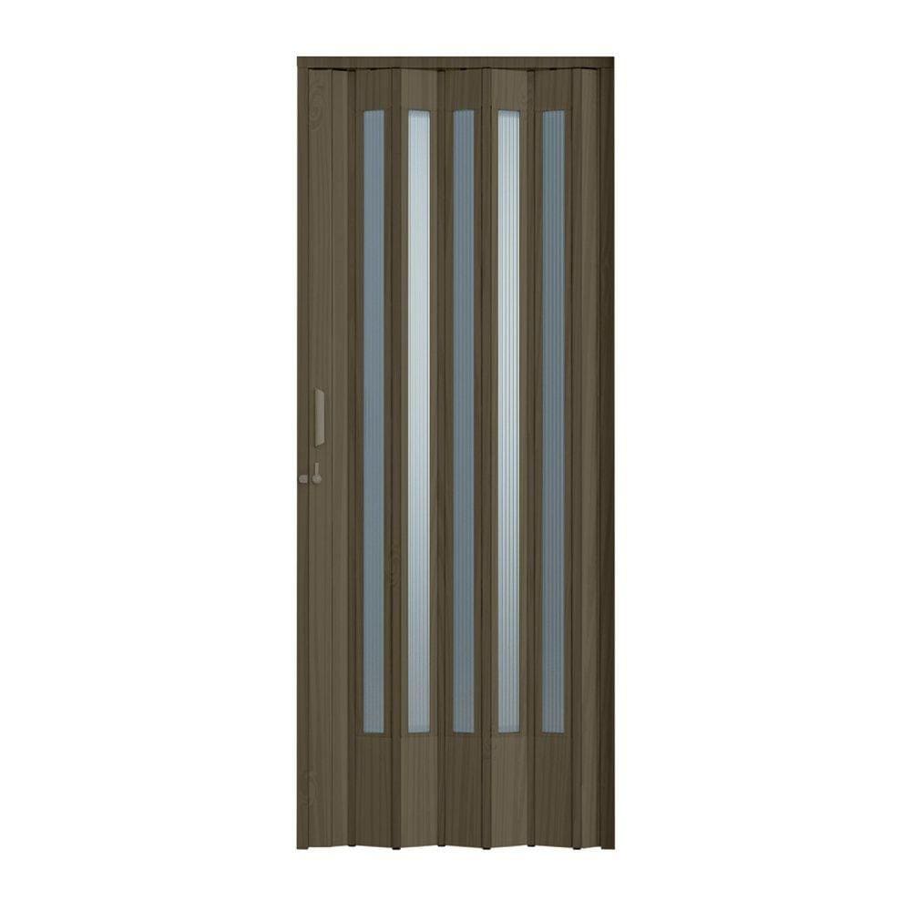 Porta Sanfonada PVC Plastporta 210x84cm Translucida BCF Wengue