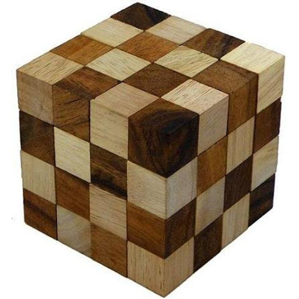 Puzzle Winshare Quebra-cabeças e jogos Anaconda Cube 4x4x4 Wooden