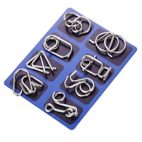 Conjunto de quebra-cabeças de metal MikitoyZone IQ Toys 25 unidades para crianças e adultos
