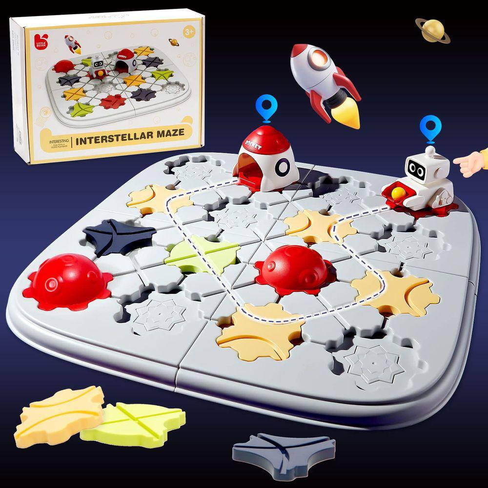Jogo de tabuleiro de quebra-cabeça COUOMOXA Interstellar Maze Kids 3+ Years