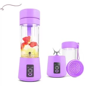Mini Liquidificador Portátil Recarregável Lilás Usb