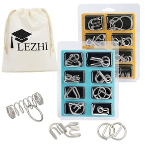 Conjunto de quebra-cabeças IQ Lezhi Toys-AB A+B Test Mind Game (pacote com 16)