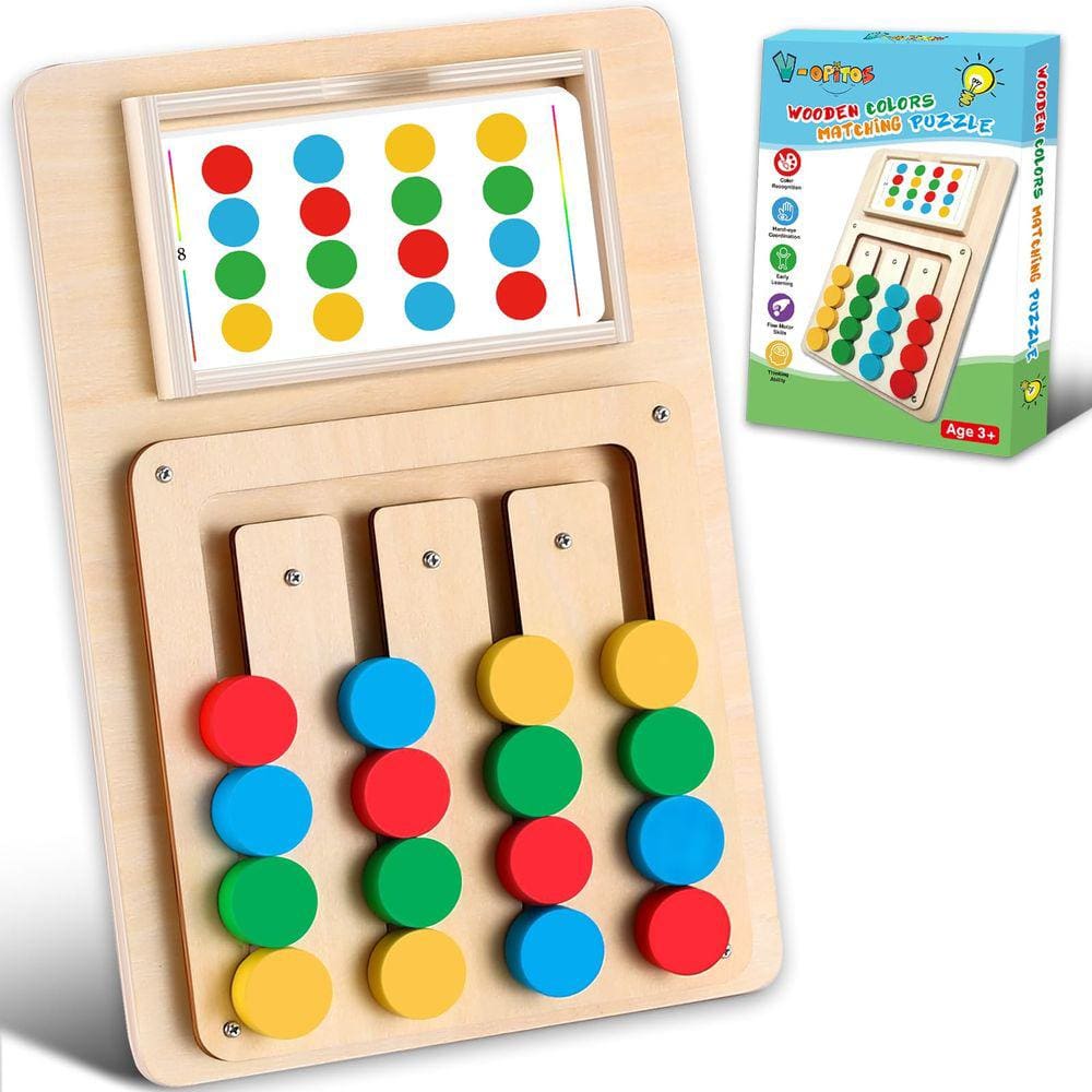 Brinquedo de quebra-cabeça de combinação de cores V-Opitos para crianças de 3 a 8 anos