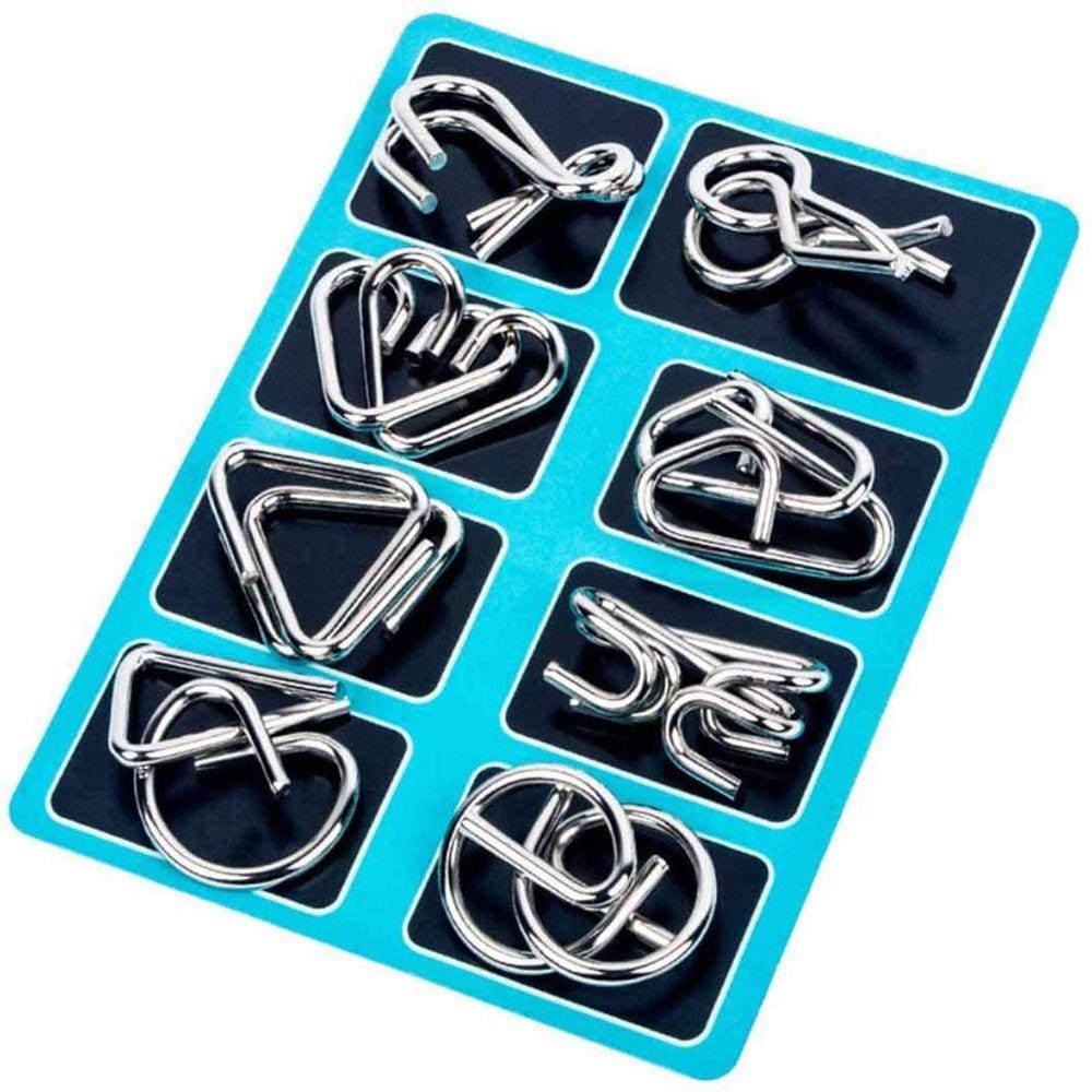 Brinquedos de quebra-cabeça Brain Teasers Metal Wire iLamourCar, pacote com 8