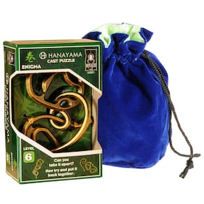 Quebra-cabeça Enigma Hanayama Cast Metal Nível 6 com bolsa Deluxe
