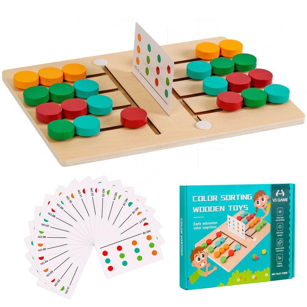 Jogo de tabuleiro Slide Puzzle Sozize Color Matching para crianças de 3 a 7 anos