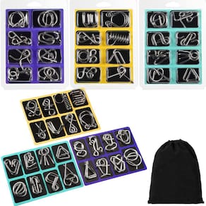 Quebra-cabeças de metal Poen Hanayama Brain Teaser para adultos 48 unidades