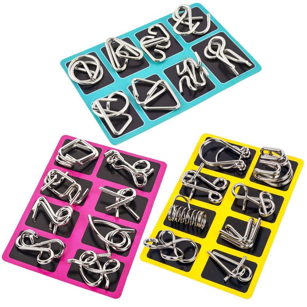 Conjunto de quebra-cabeças GVTOCLD Metal Wire 24PCS para crianças e adultos