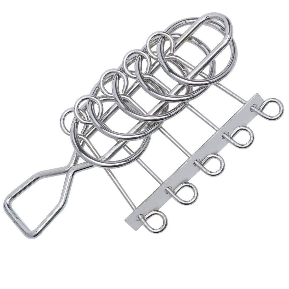 Quebra-cabeça de movimento sequencial KAILAMENG 5 Linked Rings Metal