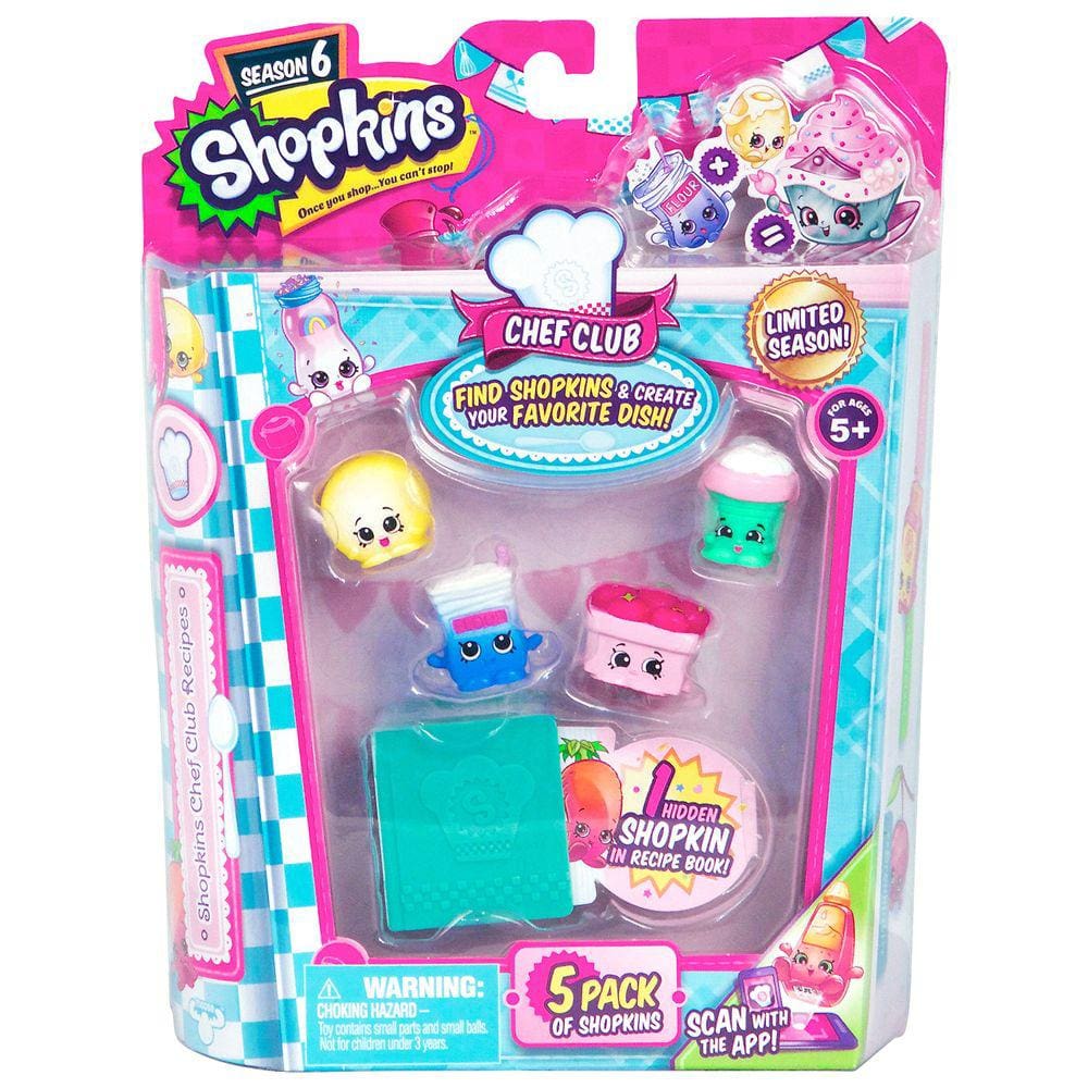 Pacote Toy Shopkins Chef Club com livro de receitas e aplicativos