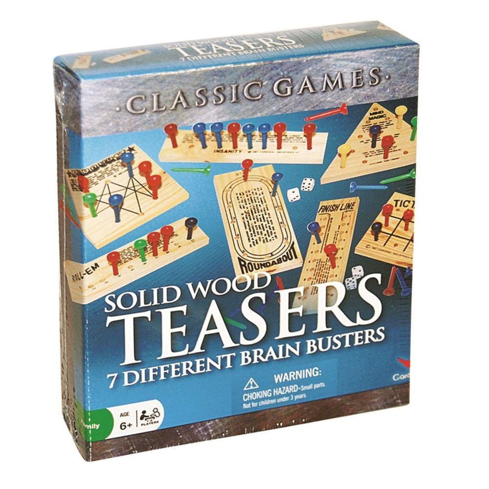 Brain Teasers Cardinal Solid Wood 7 diferentes quebra-cabeças