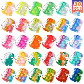 Pacote de 30 chaveiros Party Favors Dinosaur para crianças de 4 a 8 anos