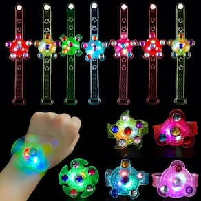 Pacote com 25 pulseiras LED Light Up Fidget Spinner