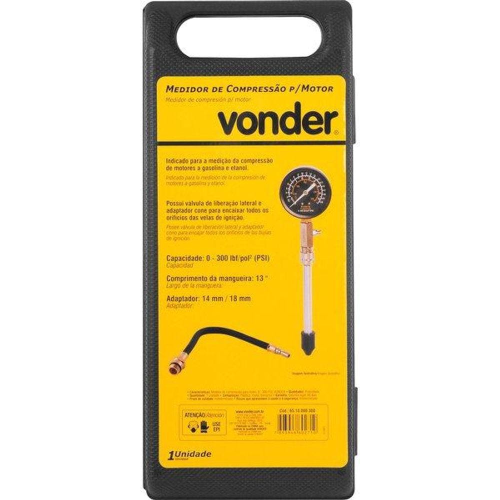 Medidor Compressão para Motor 0-300Psi - Vonder