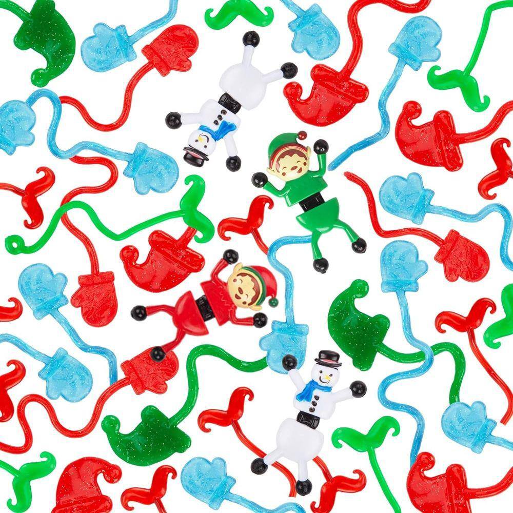 Conjunto de brinquedos pegajosos POPLAY Christmas, 60 unidades para lembrancinhas infantis