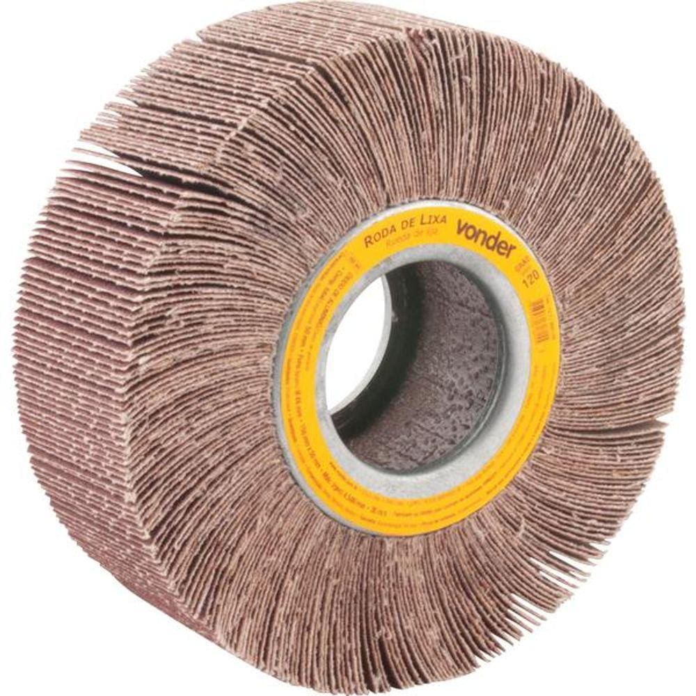 Roda de Lixa 150x50mm sem Haste G120 - Vonder