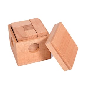 Quebra-cabeça de madeira Brain Teaser Cube Ahyuan 3D para crianças/adultos