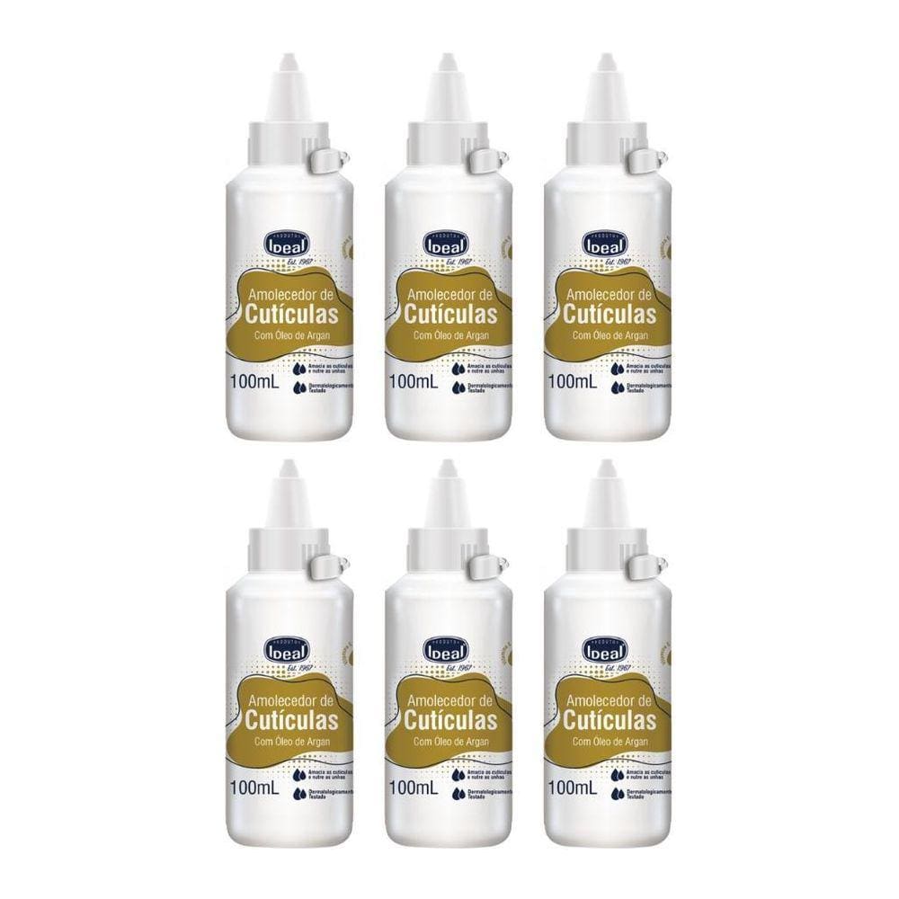 Amolecedor De Cutículas Ideal Óleo De Argan 100Ml-Kit C/6Un