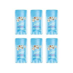 Desodorante Secret Clear Gel Cotton 45G - Kit Com 6Un