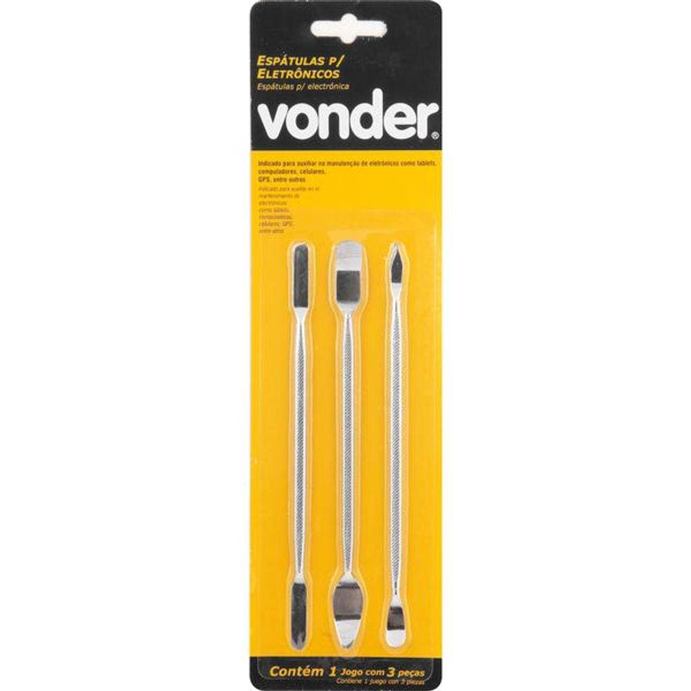 Jogo de Espatulas para Eletrônicos com 3 peças  - Vonder
