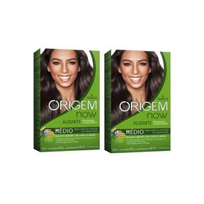 Creme Alisante Origem 80G Medio Ervas Cereais - Kit Com 2Un