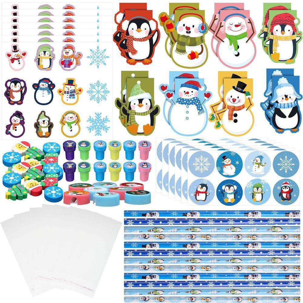 Conjunto de papelaria Funrous 192 peças de Natal com cadernos