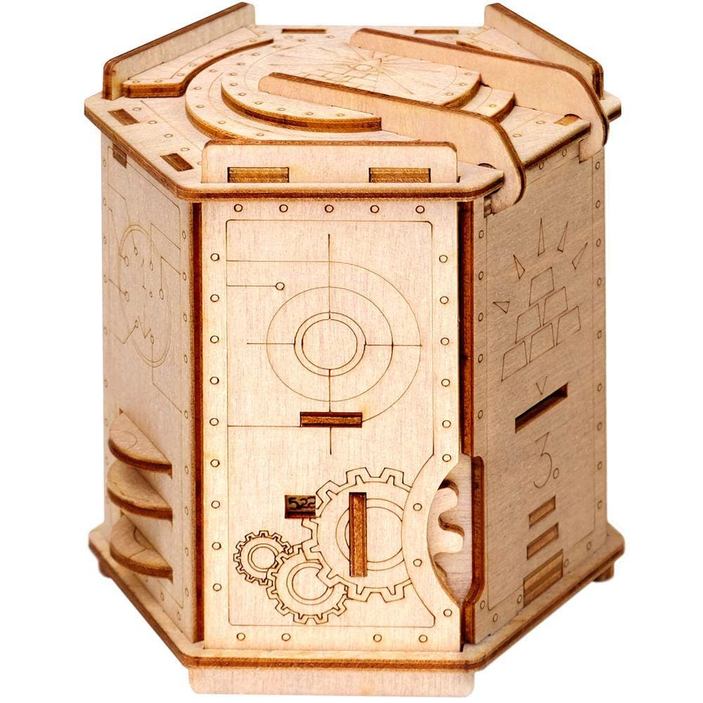Caixa de quebra-cabeça ESC WELT Fort Knox Escape Room de madeira ecológica