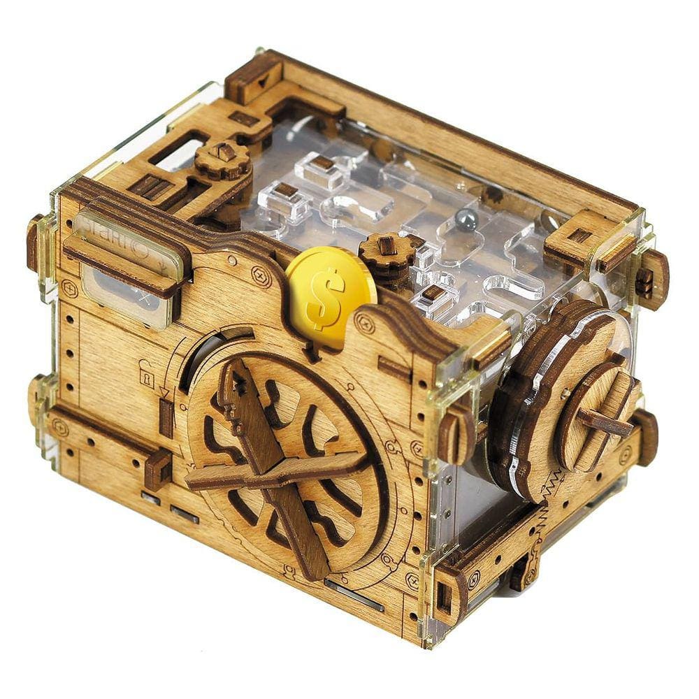 Caixa de quebra-cabeça Adventure A-maze-ing Safe Marble Run Money Box