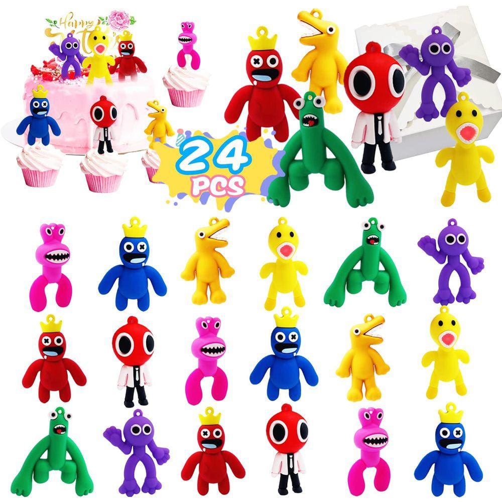 Conjunto de brinquedos Party Favors, boneco de anime para crianças, 24 unidades em sala de aula