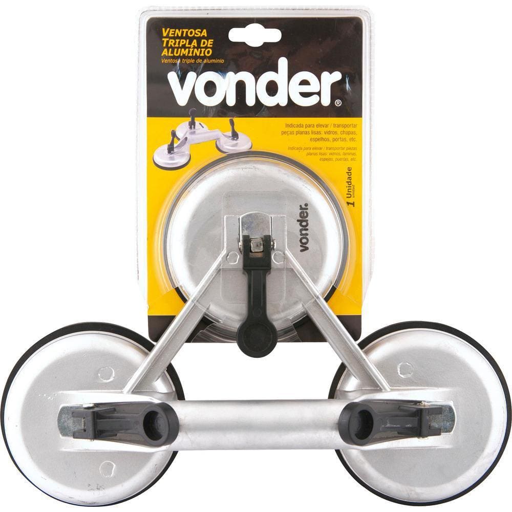 Ventosa tripla alumínio capacidade 75kg - Vonder
