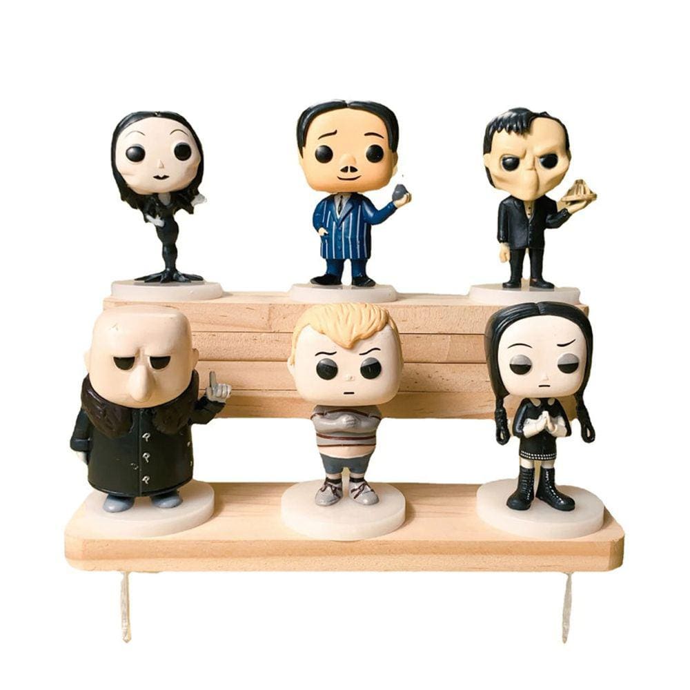 Kit 6 Bonecos Familia Addams Wandinha Mortiça Action Figure